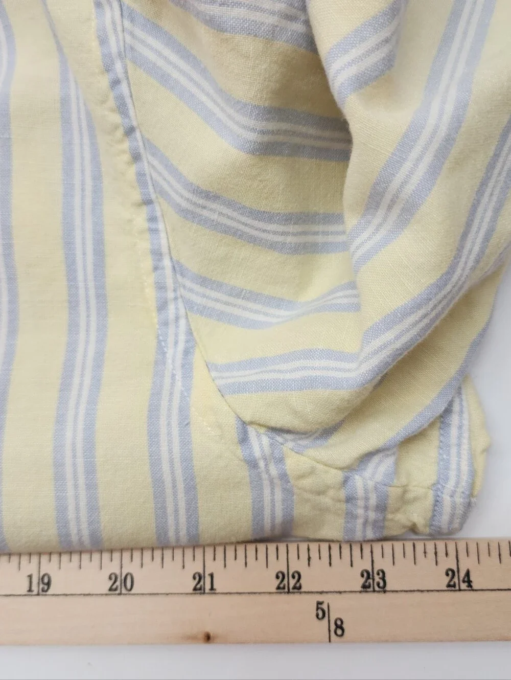 Banana Republic Linen Blend Shirt Men L Button Up Striped Resort Office Seesleev